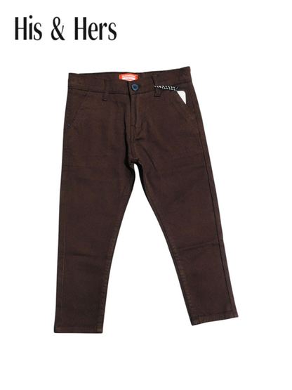 His&Hers Kid's Chocolate Cotton Pants 261
