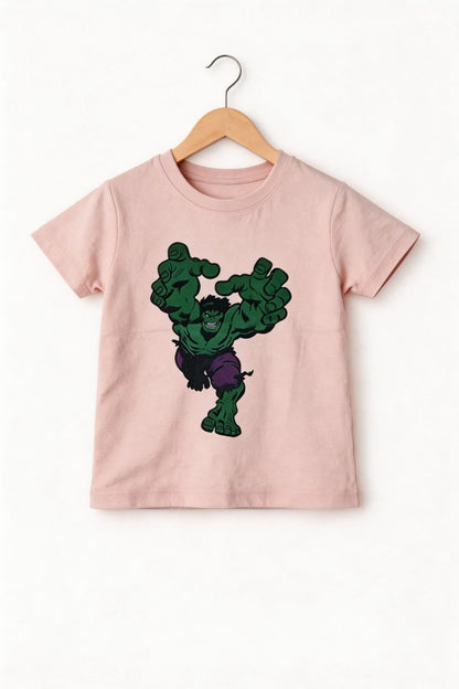 Hulk Printed Light Pink Boys T-Shirt 302