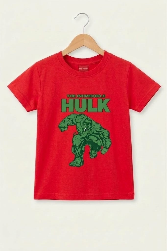 Hulk Printed Red Boys T-Shirt 219