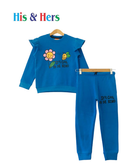 “It's Cool” Blue Track Suit Girls L6