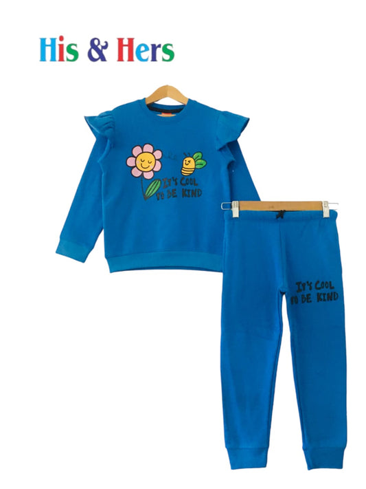 “It's Cool” Blue Track Suit Girls L6