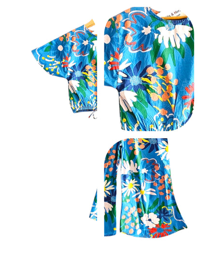 Flowers All Over Print Skate Fish Girls [1-4 Year] 113