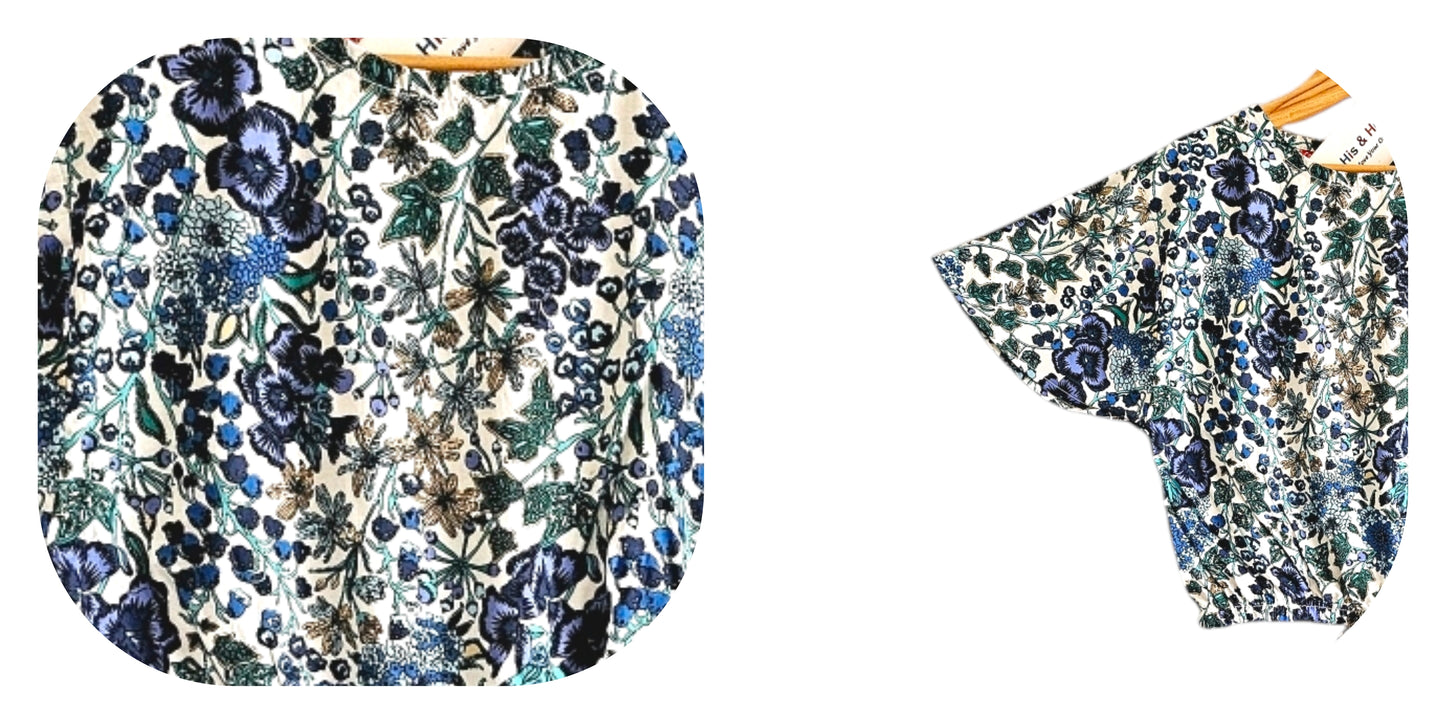 Flowers & Leaves All Over Print Skate Fish Girls [1-4 Year]112