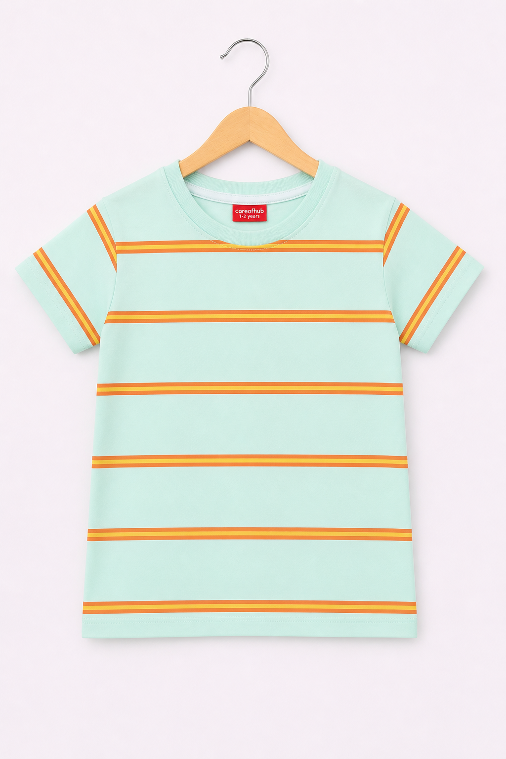 Orange checked Mint Breeze Boys T-Shirt 221