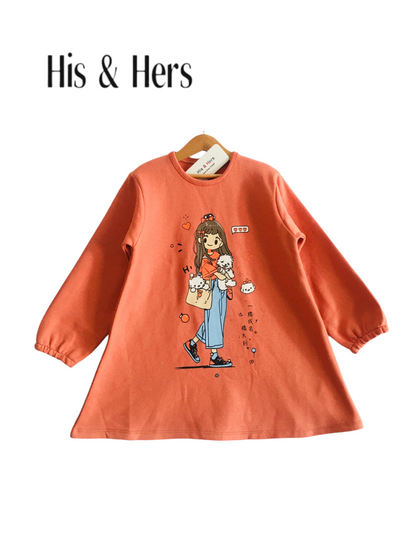 Orange Long Sweatshirt