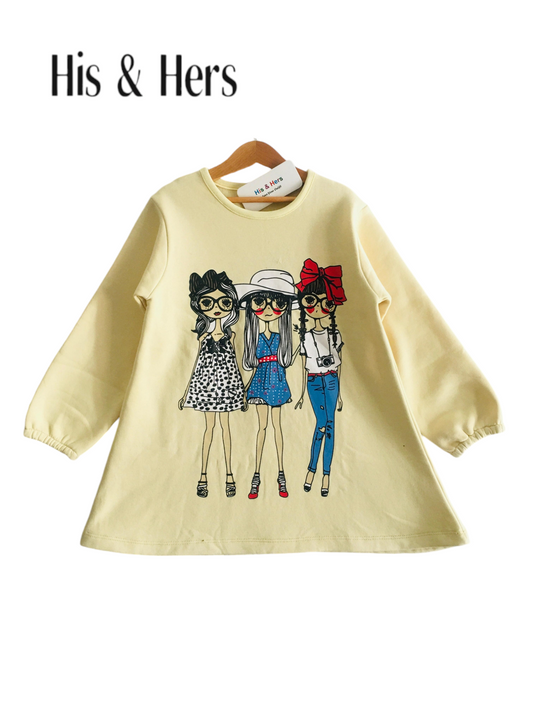 Lemon Fleece Long Sweatshirt