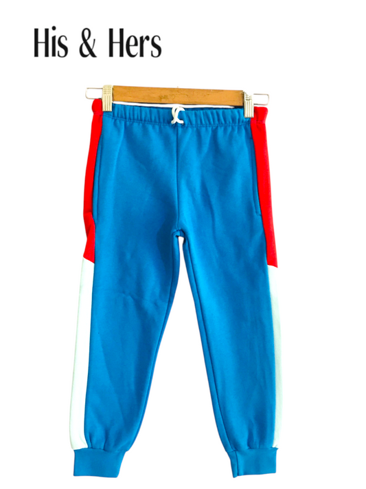 Red panel Blue Trousers Boys