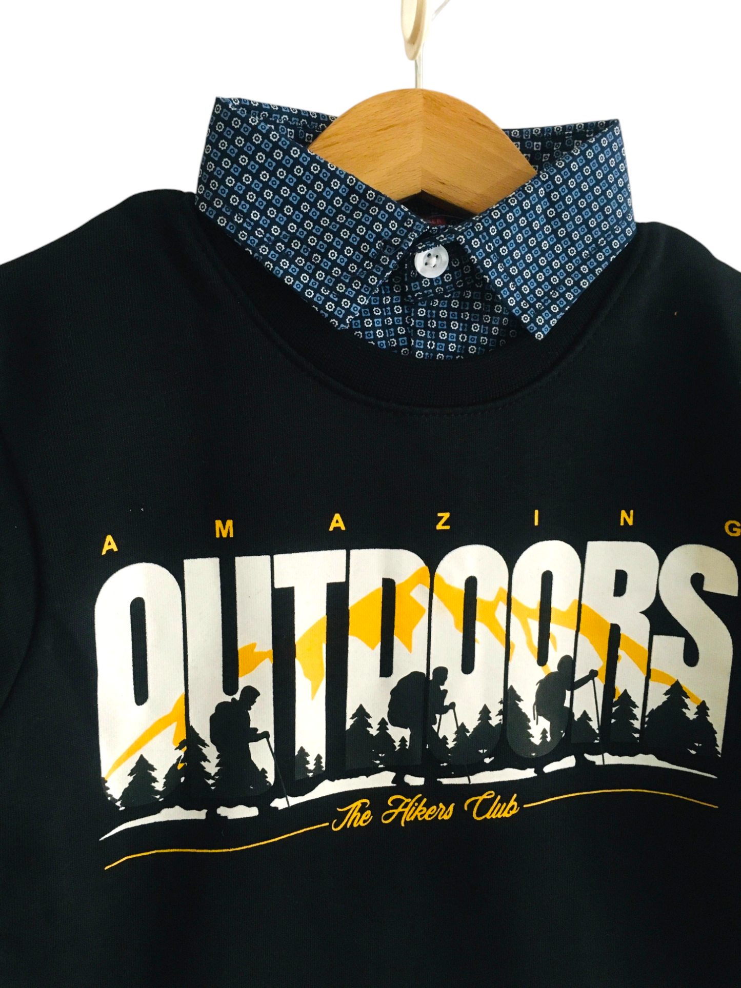 OUTDOORS Black Double Sweatshirt Boys (001)