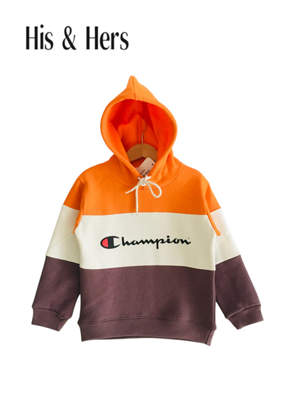 Champion Orange White Brown Hoodie 286