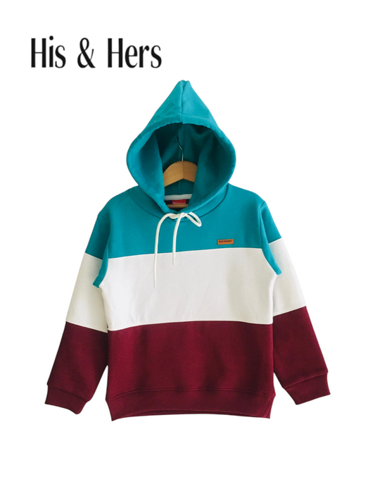 Blue White Mahroon Hoodie