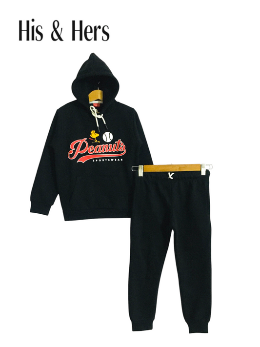 Peanuts Black Hoodie Tracksuit