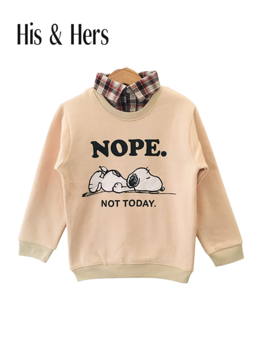 NOPE Peach Double Sweatshirt Boys 009