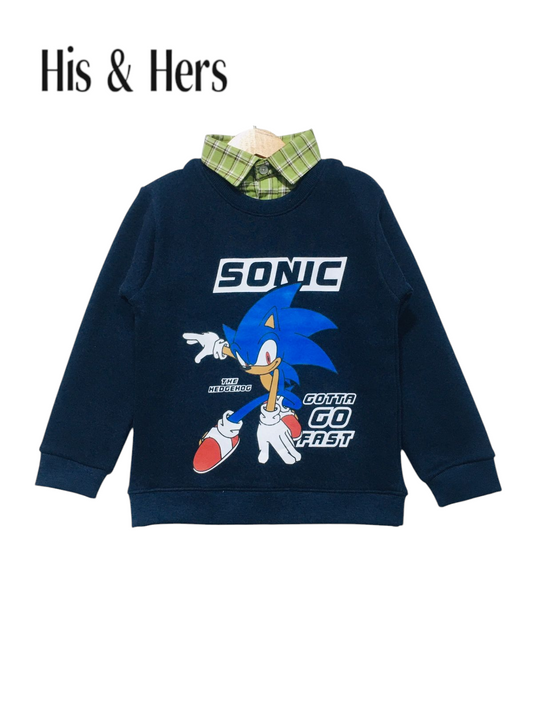 Sonic Navy Double Sweatshirt