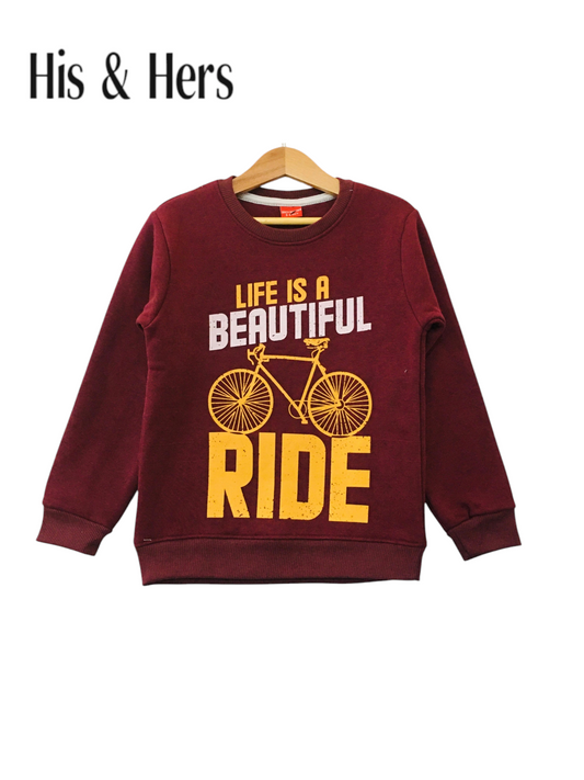 RIDE Mahroon Sweatshirt Boys L8