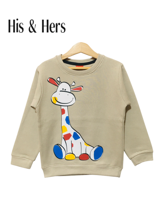 Giraffe Skin Color Sweatshirt Boys L13