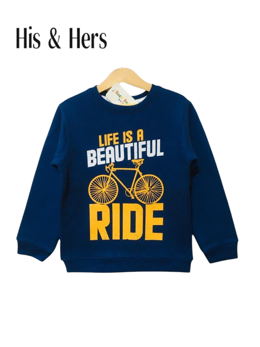 RIDE Navy Sweatshirt Boys L10