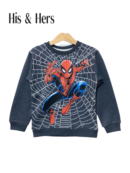 Spiderman Gray Sweatshirt Boys L7