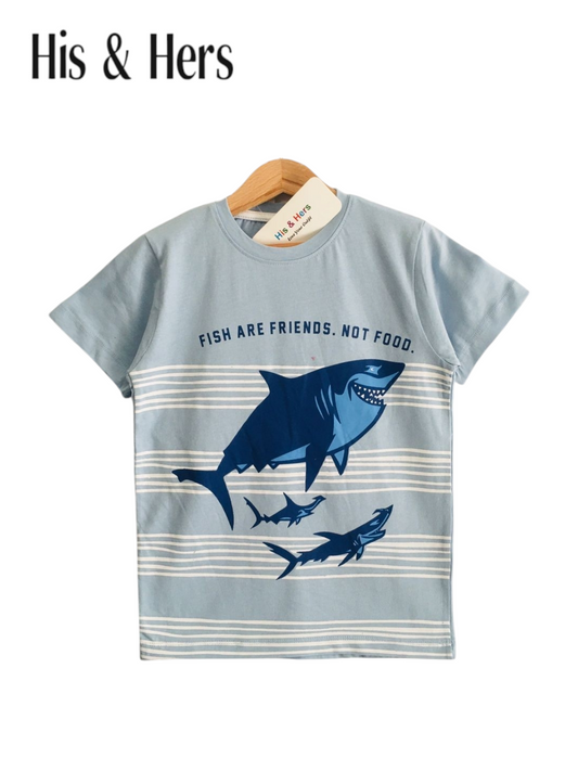 Fish Kid's Light Blue T-Shirt Boys 105