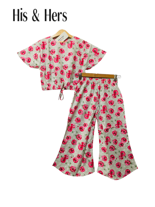 Red Flowers All Over Print  Skate Fish Girls [1-4 Year] 120