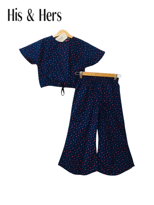 Hearts All Over Print Navy Skate Fish Girls 113