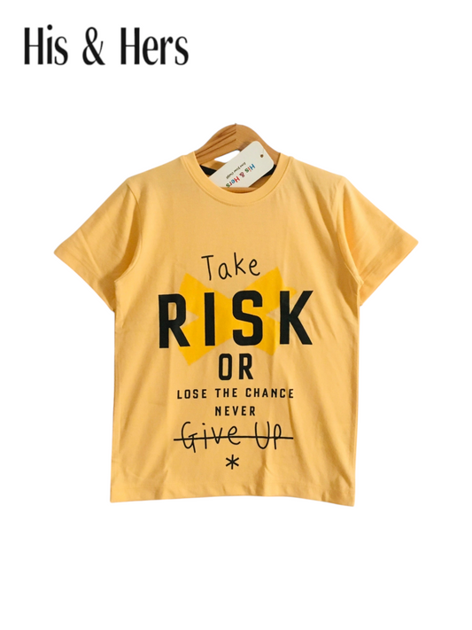 RISK Kid's  Yellow T-Shirt Boys 108