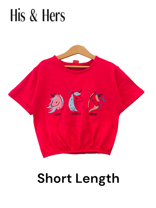 Unicorn Kid's Pink T-Shirt Girls 109