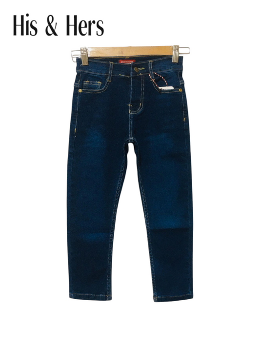 Mid Blue Plain Jeans Boys (009)