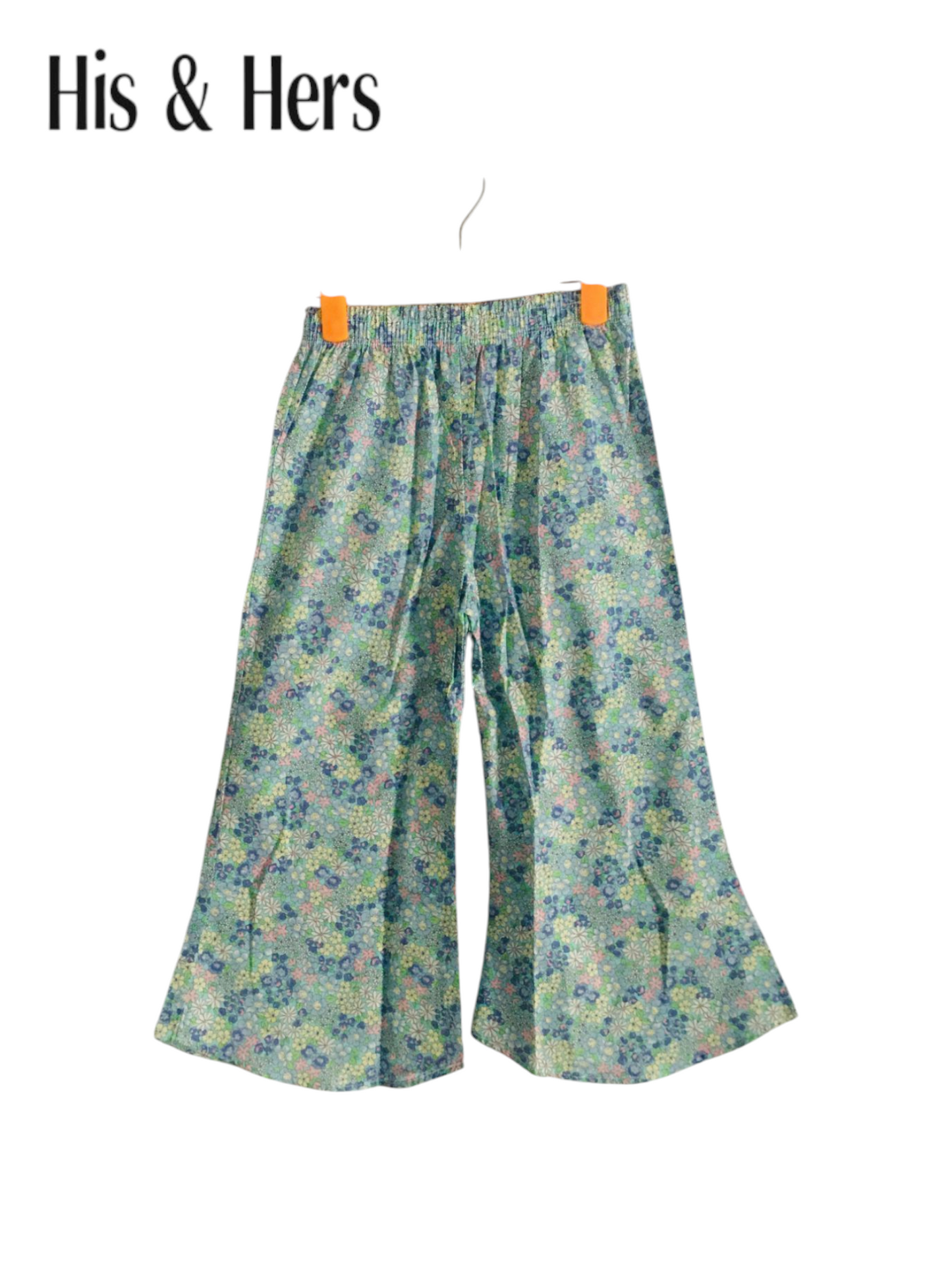 Blue& Pink Flowers Cotton Flapper