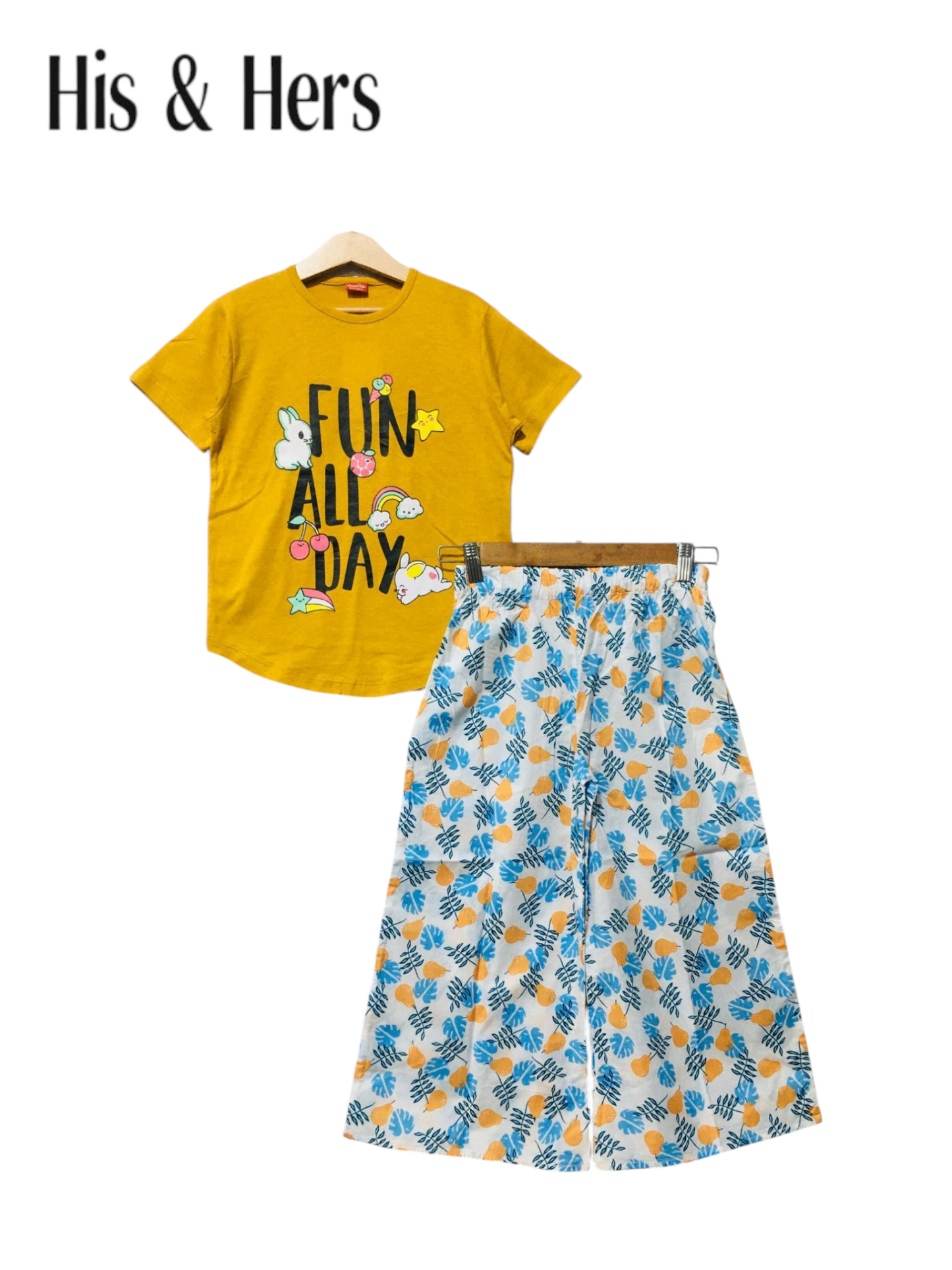 FUN ALL DAY Bright  Orange T-Shirt &Cotton Flapper Girls 203