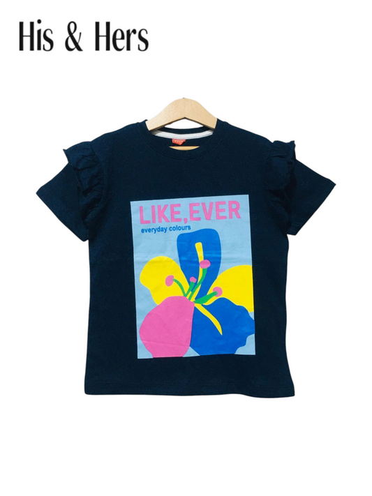 LIKE, EVER Navy T-Shirt Girls 238