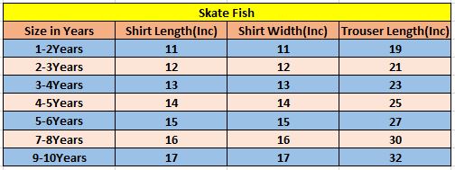 Flowers & Leaves All Over Print Skate Fish Girls [1-4 Year]112