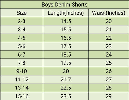 His&Hers Kid's Elastic Waist Dark Blue Denim Shorts Boys 261