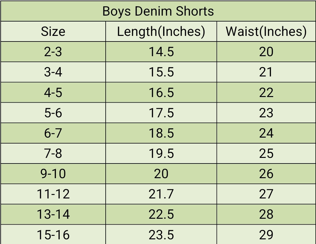 His&Hers Kid's Elastic Waist Mid Blue Denim Shorts Boys 261