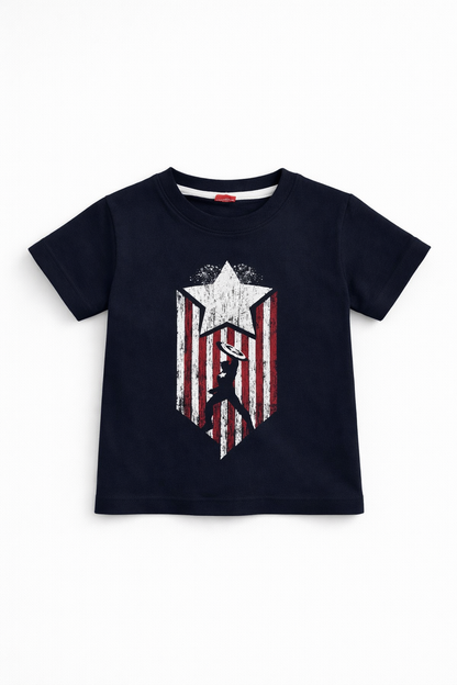 Star Shield Graphic Black T-Shirt 419