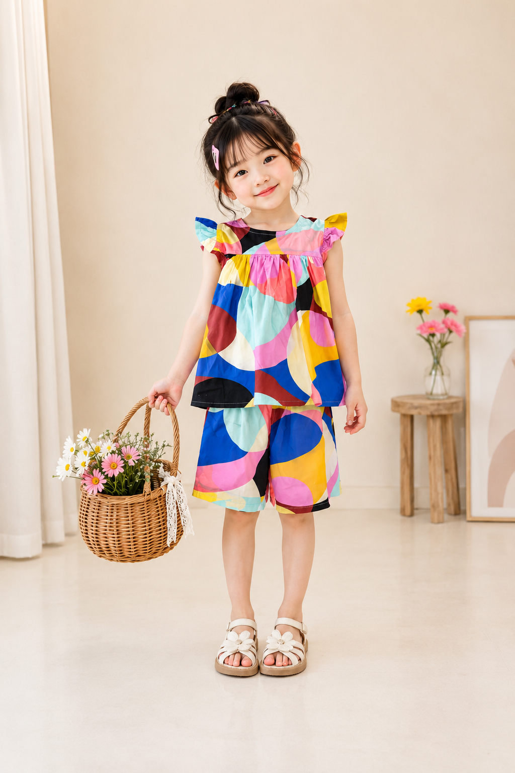 Sweet Elegance Geometric  Co-Ord Set 204