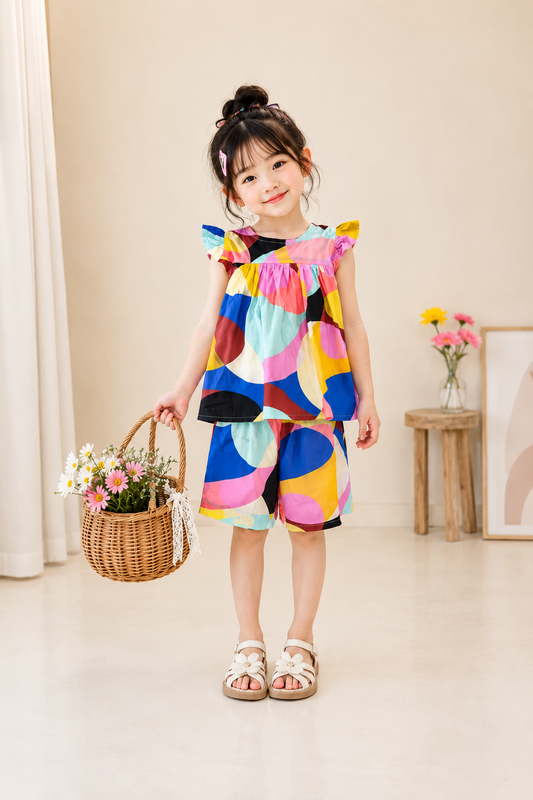 Sweet Elegance Geometric  Co-Ord Set