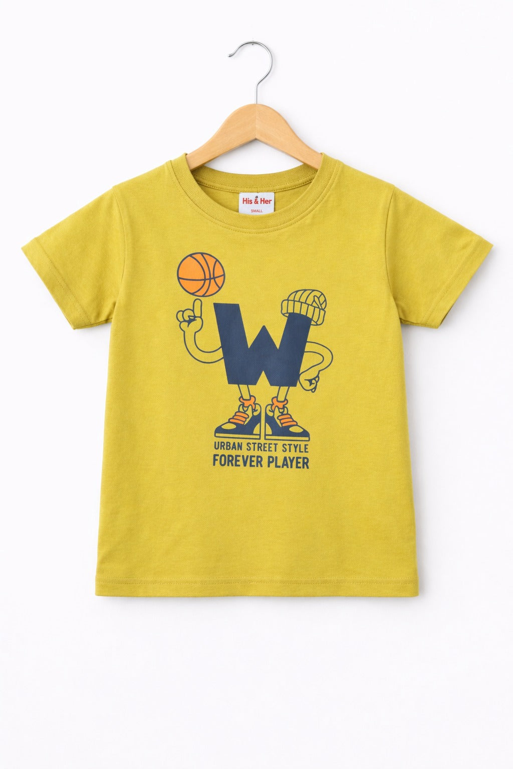 [W Forever Player ] Printed Mustard Boys T-Shirt 301