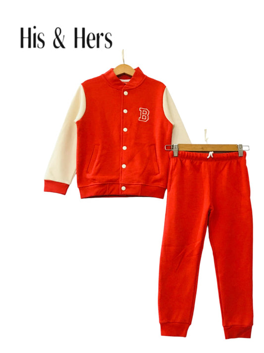 "B" Tracksuit Jacket  Red Boys L6