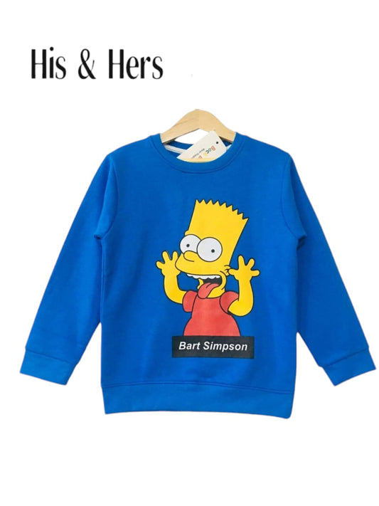 Bart Simpson Blue Sweatshirt Boys (003)