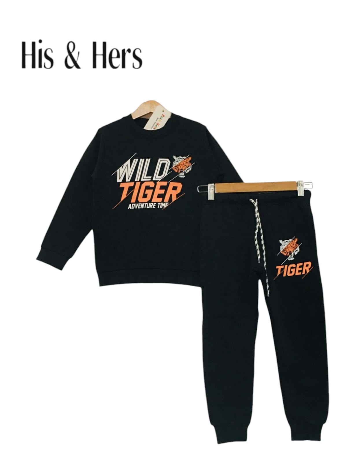 "Wild Tiger" Black Tracksuit Boys (004)