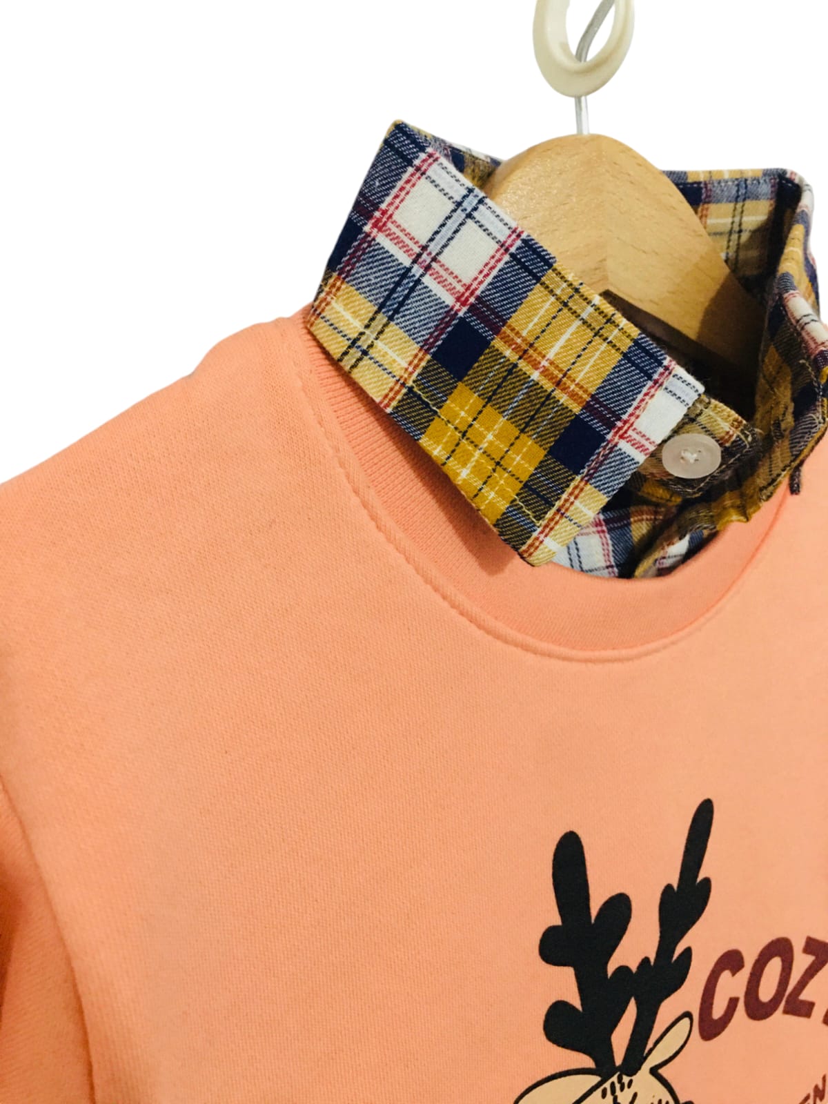 Cool & Cozy Peach Double Sweatshirt Boys 004