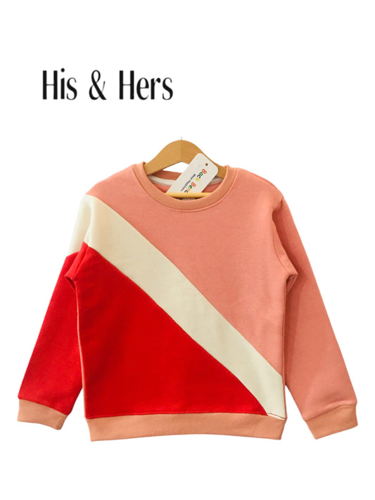 Pink & Skin & Red Sweatshirt Unisex 006A