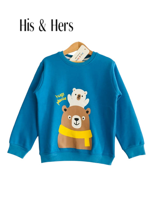 Hugs Please Blue Sweatshirt Unisex L5