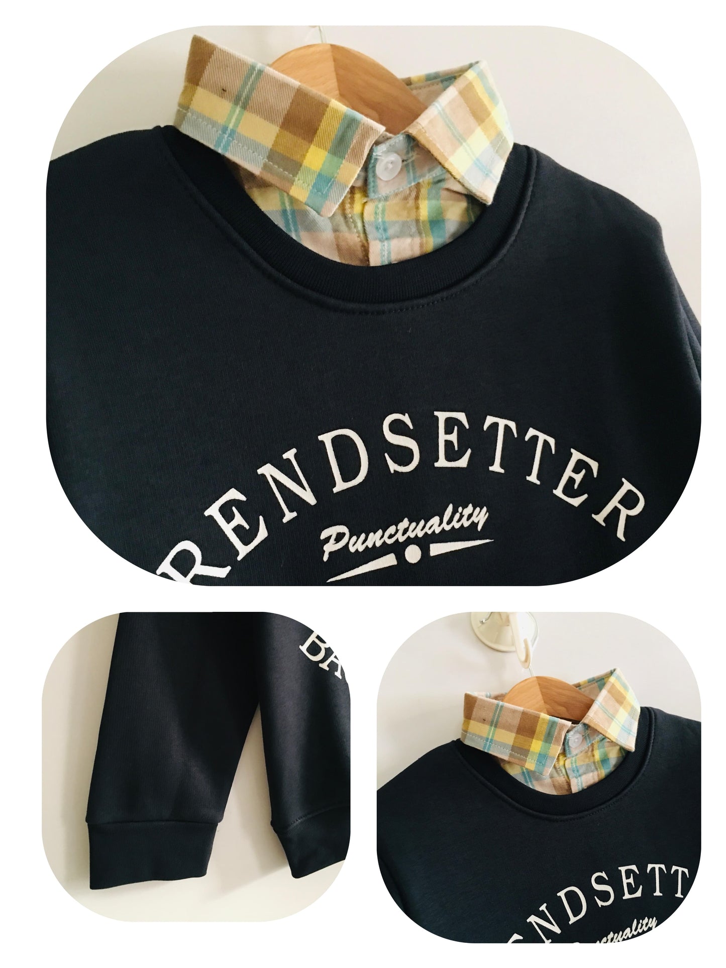 TRENDSETTER Navy Double Sweatshirt Boys 004