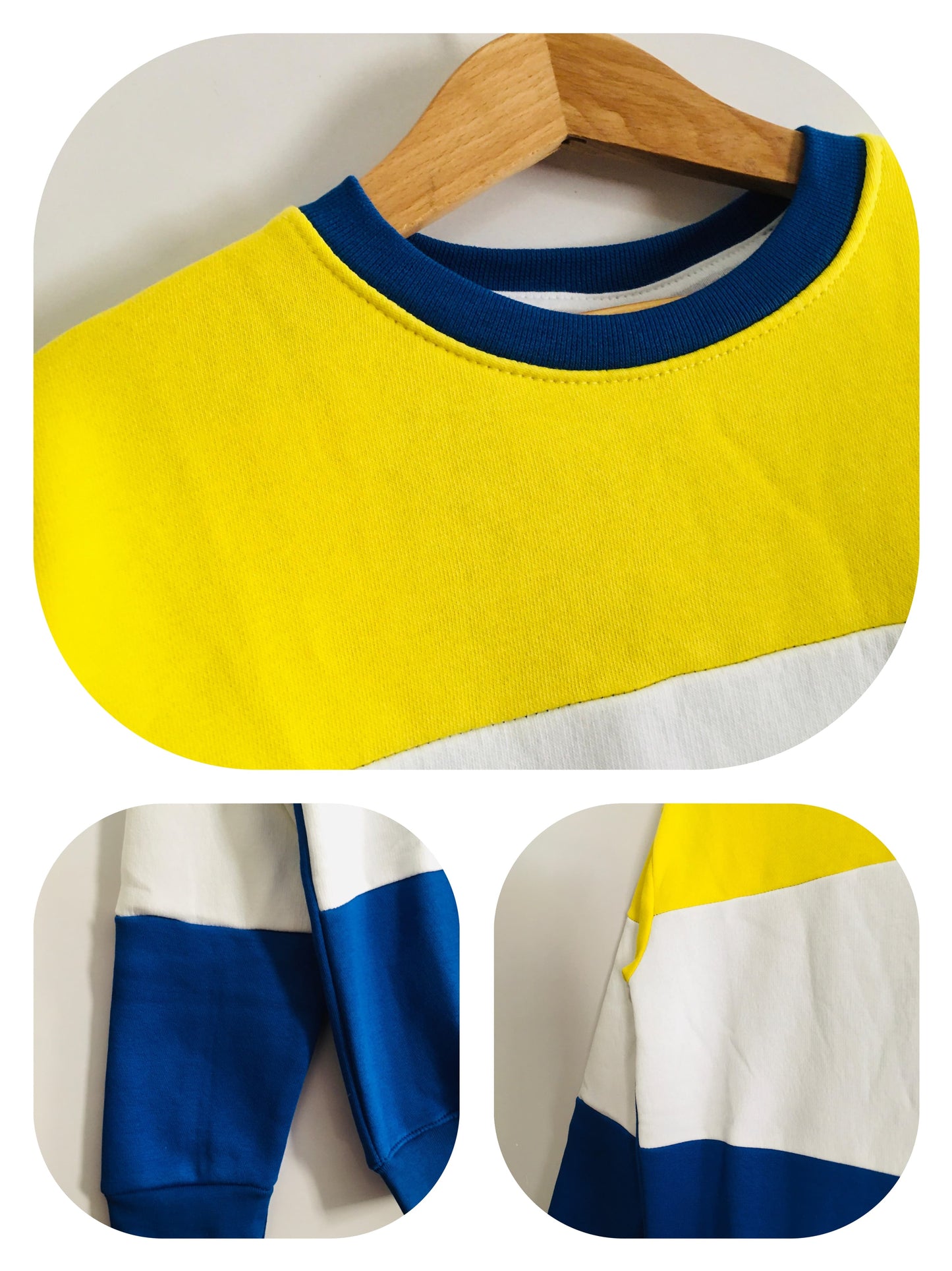 Yellow & White &Blue Sweatshirt Boys 003 R