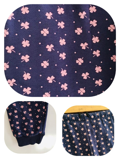 Full of Flowers Purple Trousers Girls(009)
