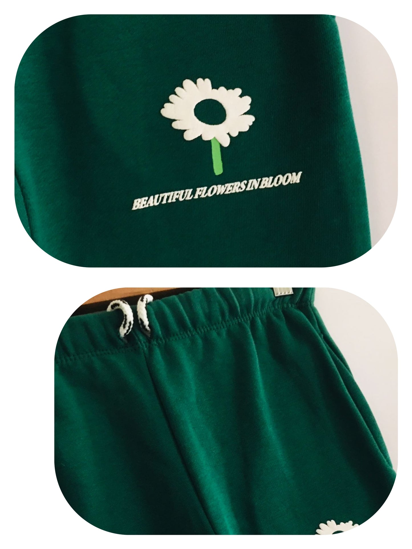 One Flower Green Trousers Girls(010)