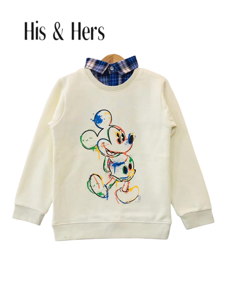 Mickey Mouse White Double Sweatshirt Boys( 006)