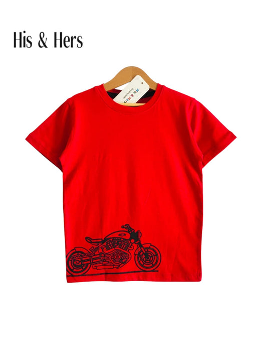 Bike Red T Shirt Boys 121