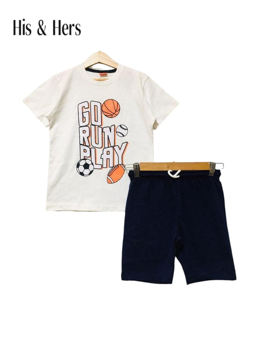 Go Run Play White Nicker Suit Boys 450